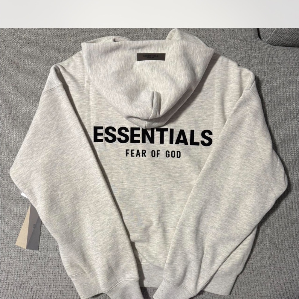 Essentials Men's Light Gray Hoodie and Sweatpants Set - Picture 4 of 8